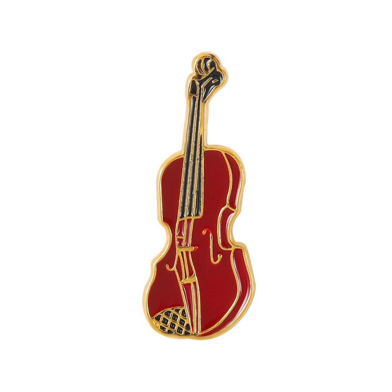 Musical Instrument Brooch: Guitar, Piano, Trumpet Pin for Dress, Scarf, or Waist Accessory