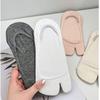 1 Pair Short Split Toe Tabi Socks Summer Thin Cotton Two Toe Socks Women Non-Slip Boat Socks Soft Breathable Invisible Hosiery
