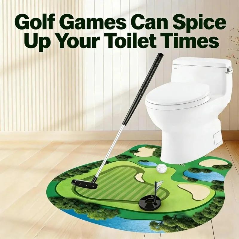 Funny Bathroom Mini Putting Game Full Golf Ball Set Portable Indoor Toy Nice Present For Dad And Male Partner Leisure Time