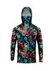 Men Long Sleeve Fishing Hoodie Mask Clothes Fish Shirt Hunting Fish Jersey