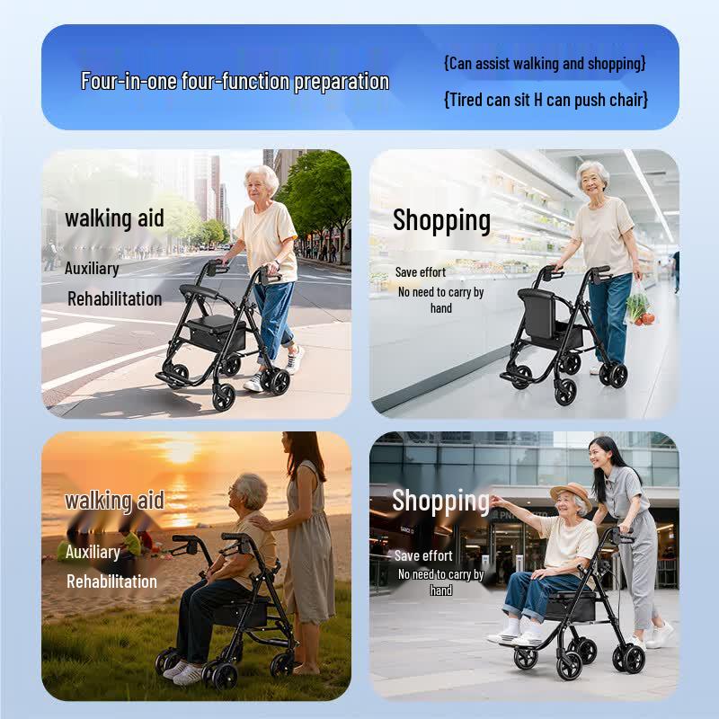Fushide Multi-functional Rehabilitation Rollator Walker