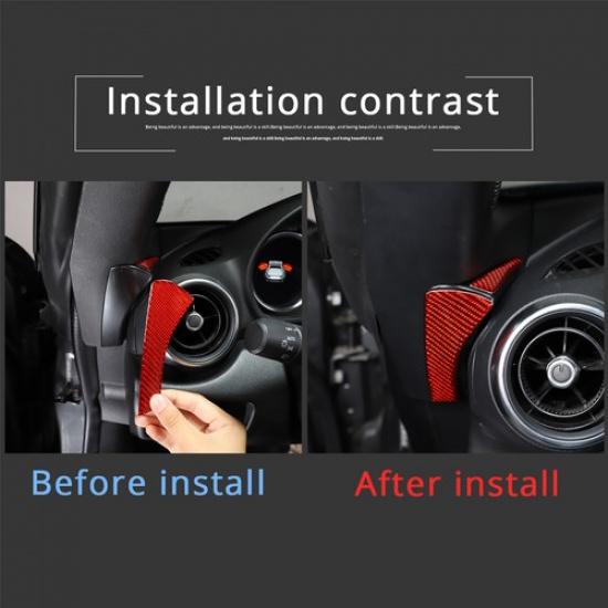 Red Carbon Fiber Dashboard side trim sticker For Mazda MX-5 Miata 16-23