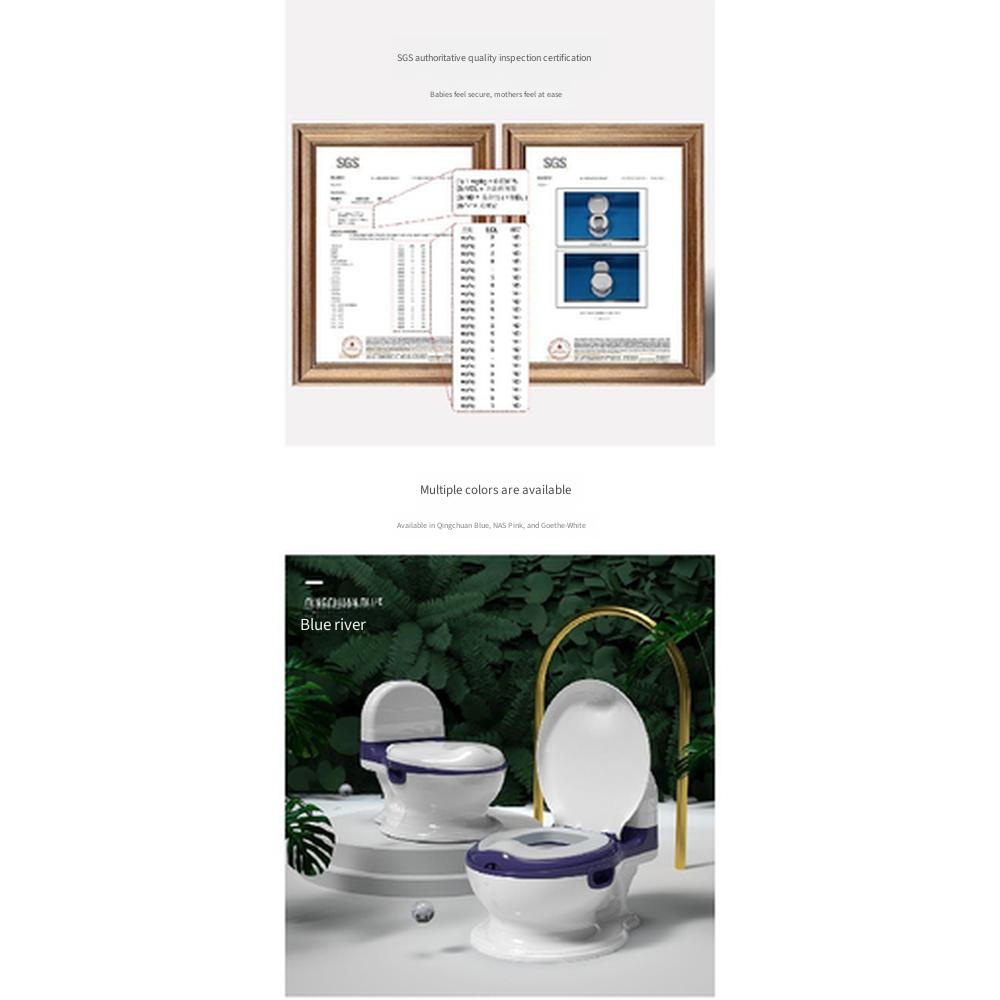 Kids Simulation Potty Toilet, Enlarged Baby Training Toilet for 0-3 Years Old, Boys Girls Potty Basin for Toilet Training