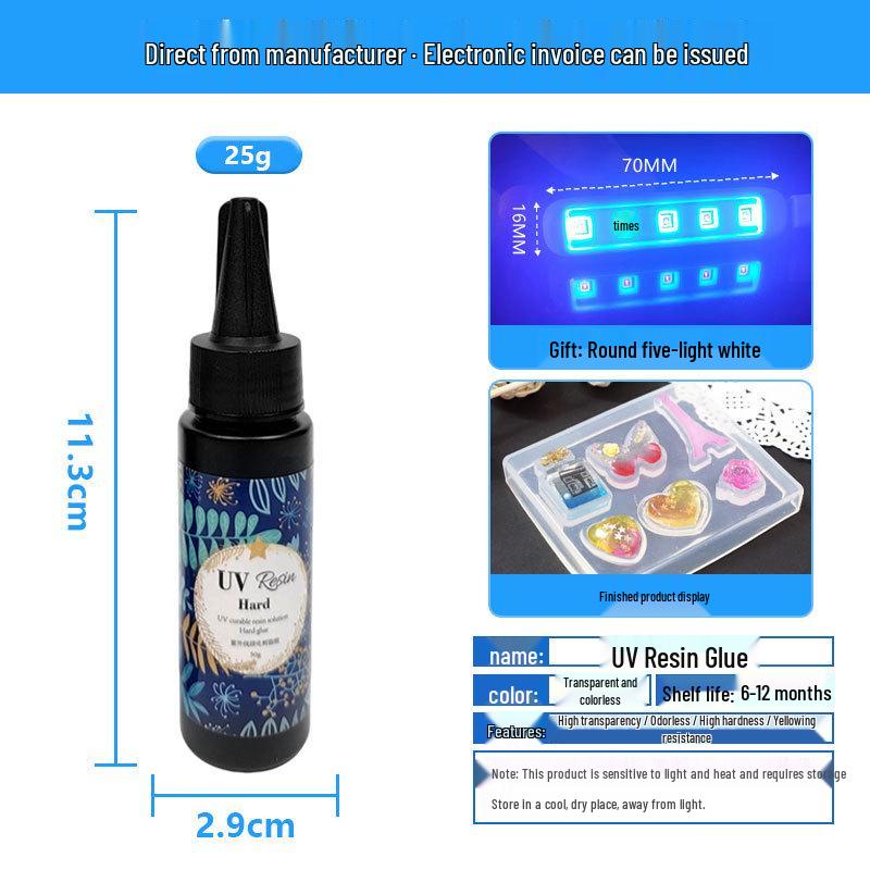 High Transparency Quick-Dry UV Resin Glue for DIY Crafts and Dried Flower Sealing