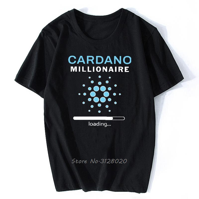 Cardano Cryptocurrency Crypto Coin Millionaire Tshirt Alternative Men Tops Oversized Cotton T Shirt Streetwear Harajuku Tees