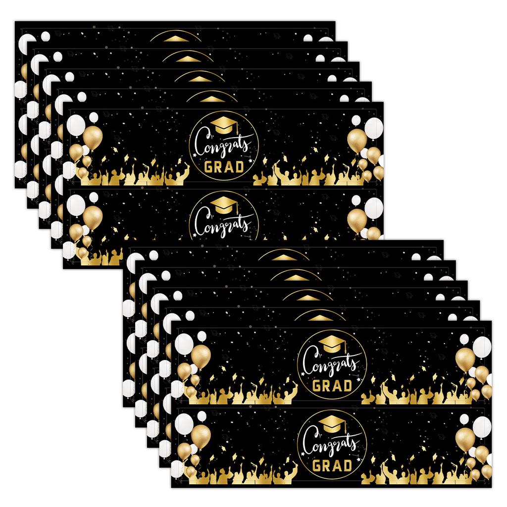 10Pcs Graduation Water Bottle Stickers Labels, Graduation Party Decorations Supplies for Graduates, Student Party Favor Seals