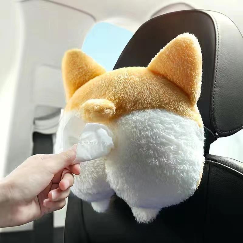 Cartoon Animals Car Paper Boxes Car Tissue Box Car Inner Armrest Box Sun Visor Pumping Box Cute Creative Tissue Boxes Accessory