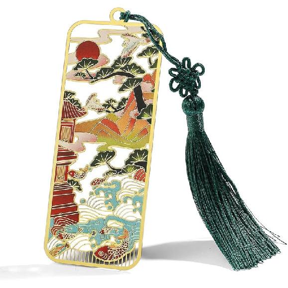 Chinese Style Bookmark for Book Lovers -Brass Metal Material Retro Style Hollowing Rrocess A Gift for Readers (cat)