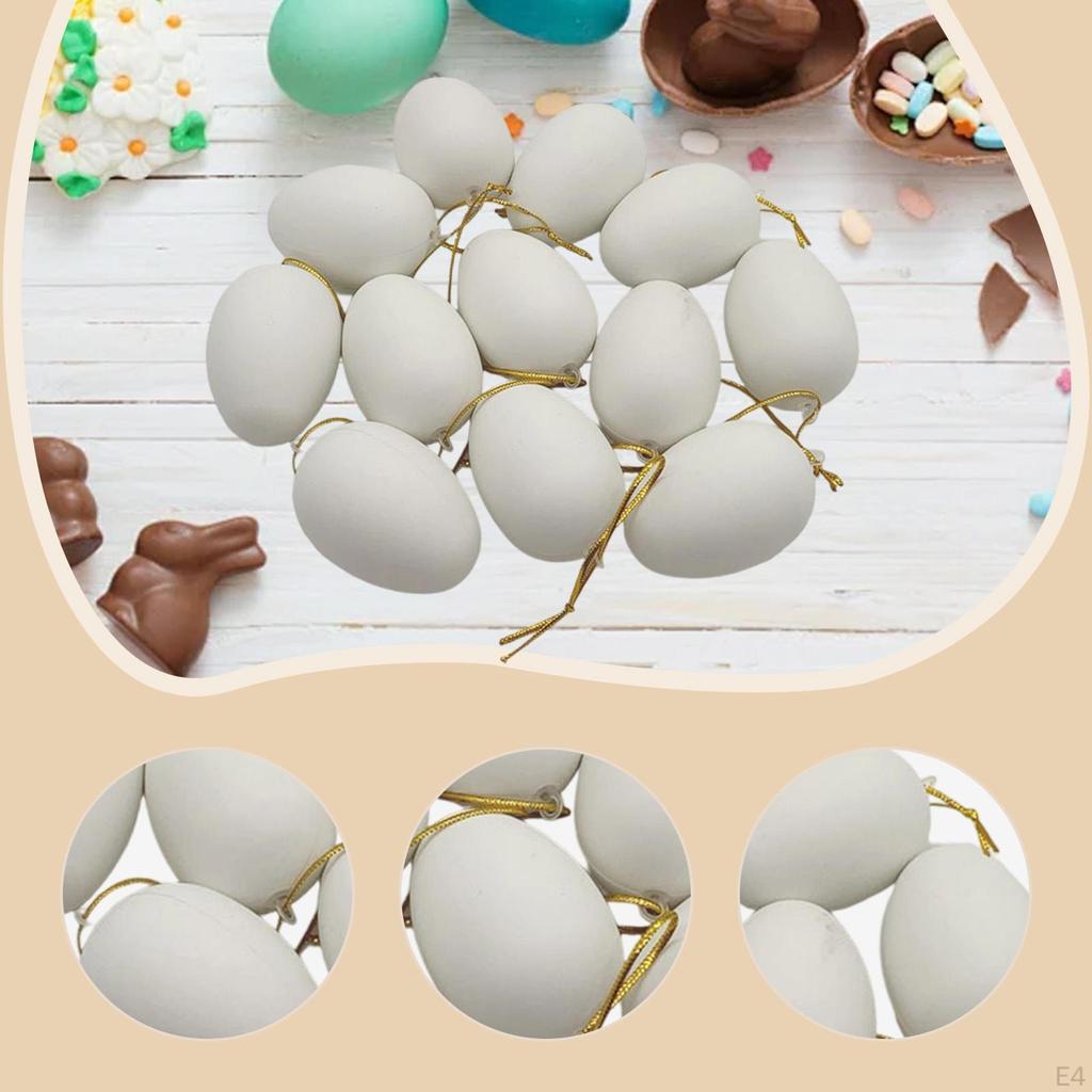 12 Pieces DIY Easter Eggs Basket Fillers Versatile Egg Hanging Ornaments for Home Crafts Door