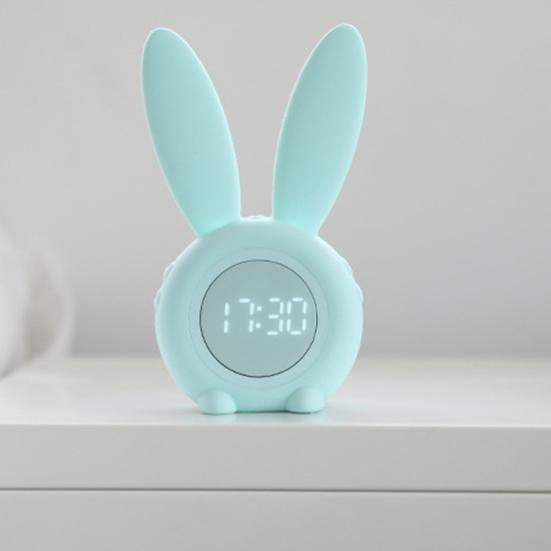 

KOKKO Симпатичный кролик Сон Время Пробуждение Температура Дисплей Свет Цифровой будильник