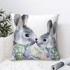 Easter Rabbit Bunny Pillowcases Sofa Cute Cushion Cover Funny Home Decoration Throw Pillow Case 40*40