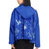 Li Ning Fun Muster Bedruckte Kapuzenjacke mit Reißverschluss Damenjacken Blau AFDSB42-1