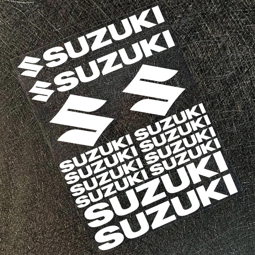 Motorcycle Decorative Sticker for Suzuki English Letter Logo Waterproof Reflective Decal Tank Logo Set Helmet Emblem Vinyl Kit