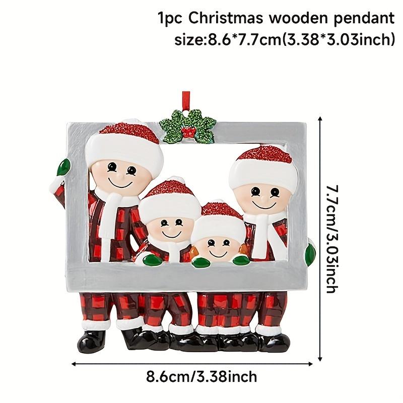 1 Personalized Christmas Family Wooden Pendant Hanging Decoration Christmas New Year Tree Decoration Seasonal Craft Gift