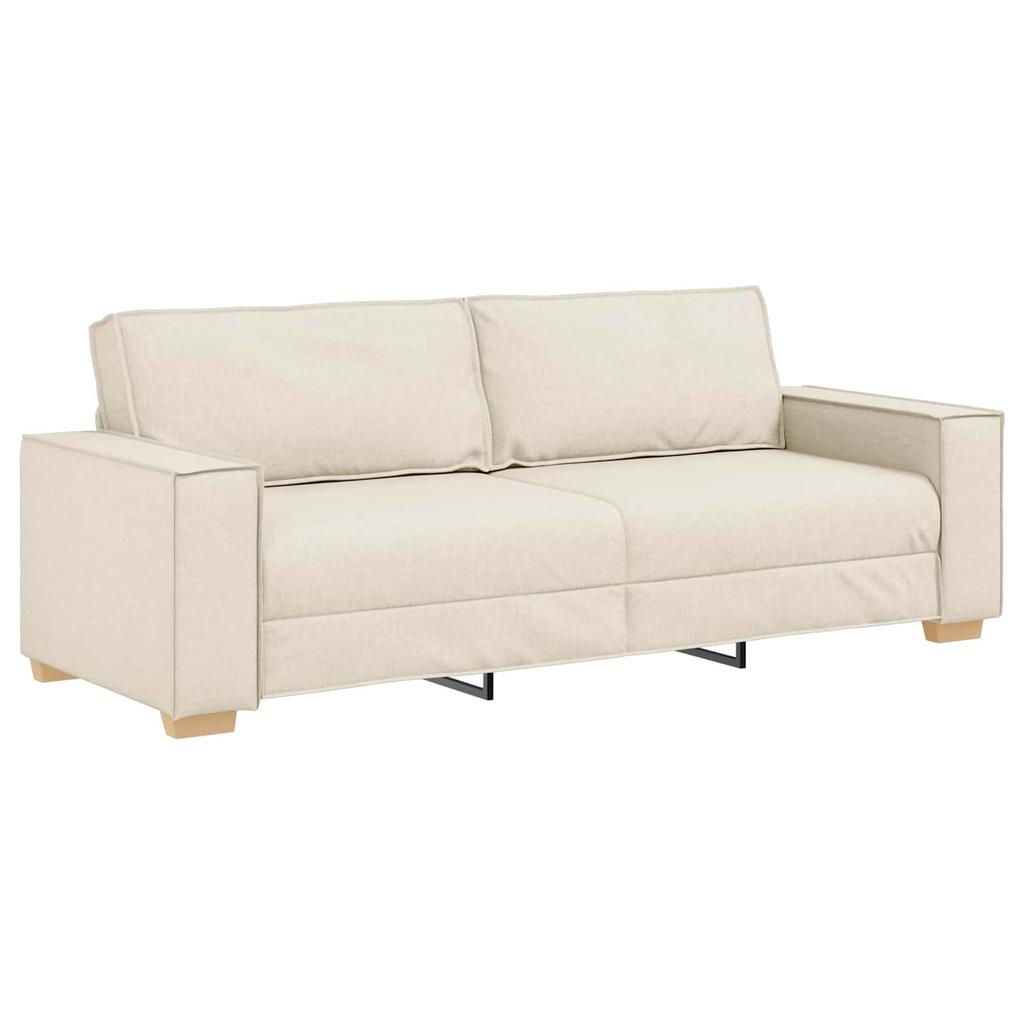 2 Piece Sofa Set Beige 220 X 80 X 84 Cm Linen Blend Fabric