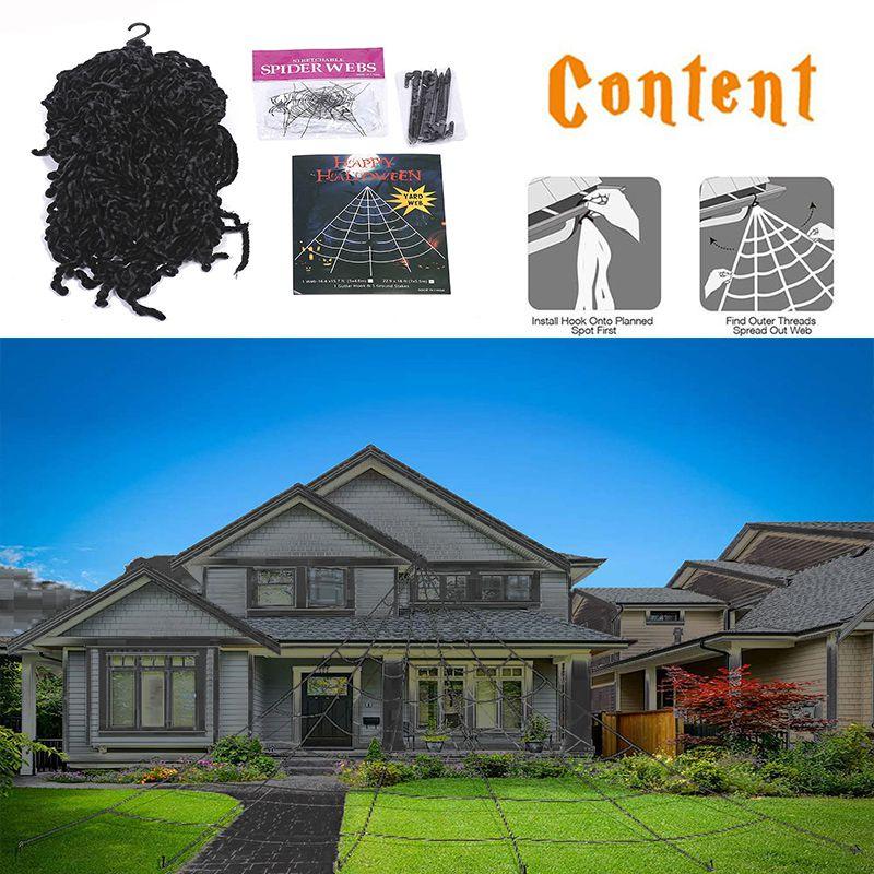 High-quality Halloween Horrible Spider Web Ideal For Spooky Party Decorations