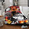 Custom Name fire truck Theme Printed Blanket - Perfect for Couch, Bed, Travel & Outdoor Use | Machine Washable, Cozy & Durable.