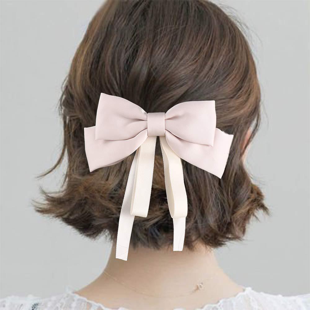 Elegant Tassel Big For Girls Bow Hairpins Korean Barrettes Ponytail Holder Buckle Women Hair Clips