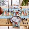Summer Starfish Shell Coral Linen Table Runner Dresser Scarf Decor Washable Kitchen Dining Table Runner Holiday Party Decor