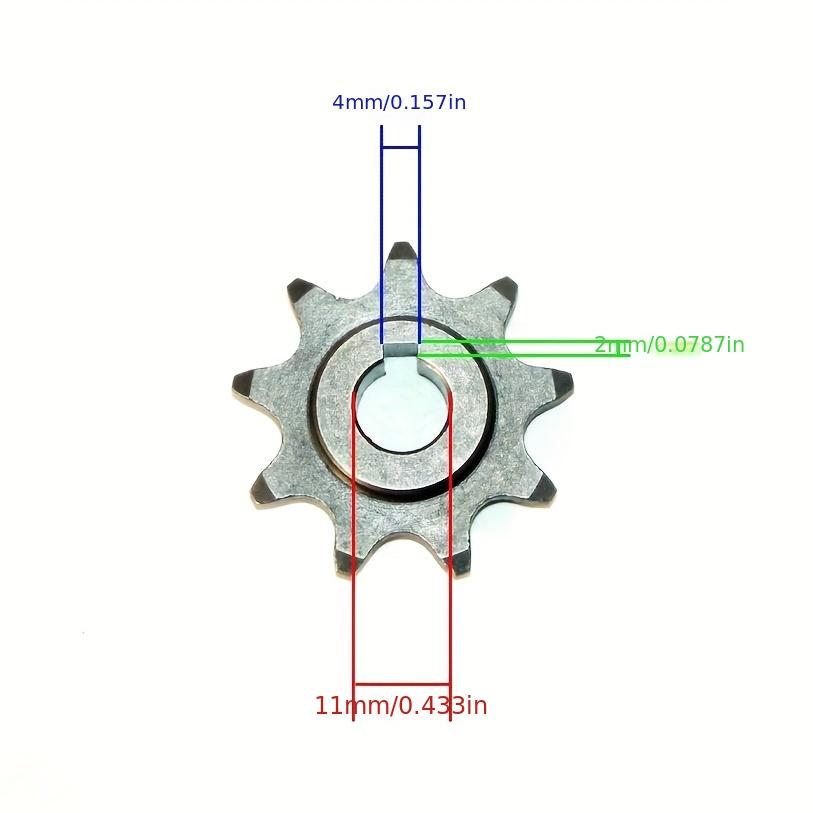 Original 9T Fixed Chainwheel 410 Chain Small Gear, Used for Electric Bicycle Motor MY1016Z Bicycle Side Drive Motor Unit Motor MY1018