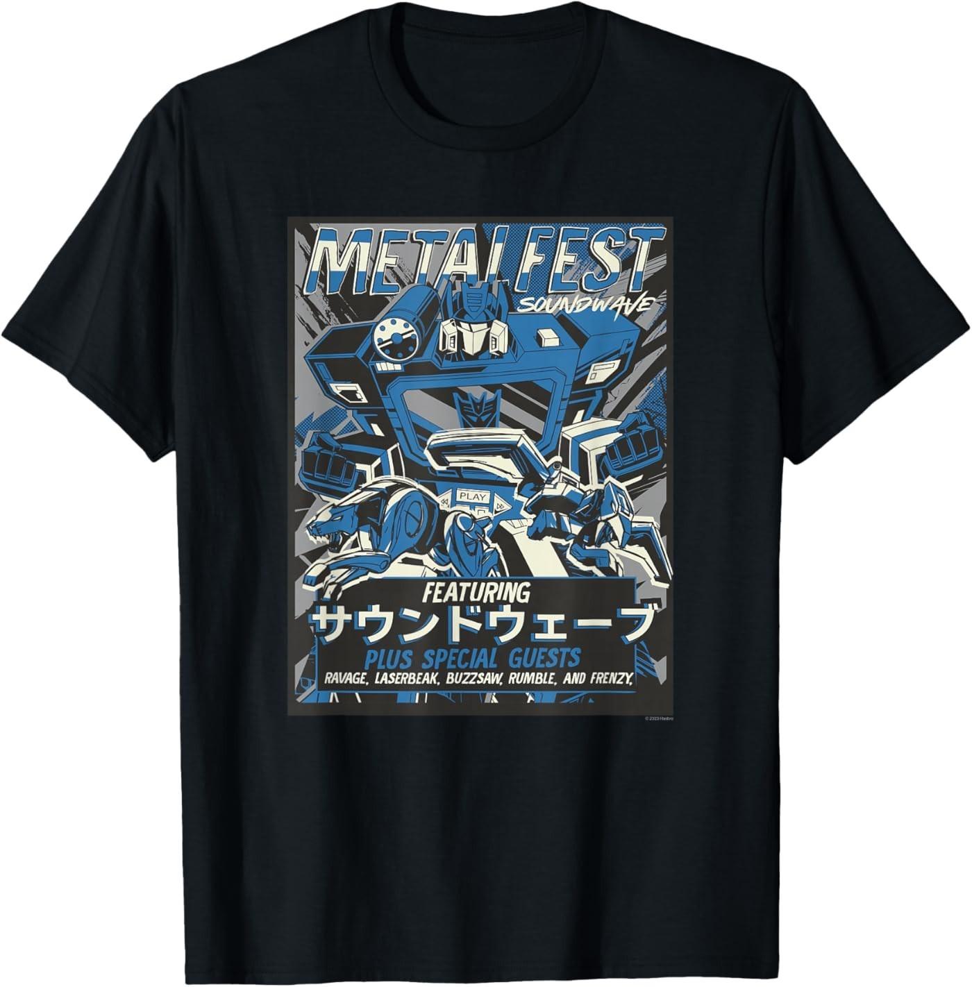 Transformers Metal Fest Soundwave Comic Style Poster T-Shirt S разноцветный