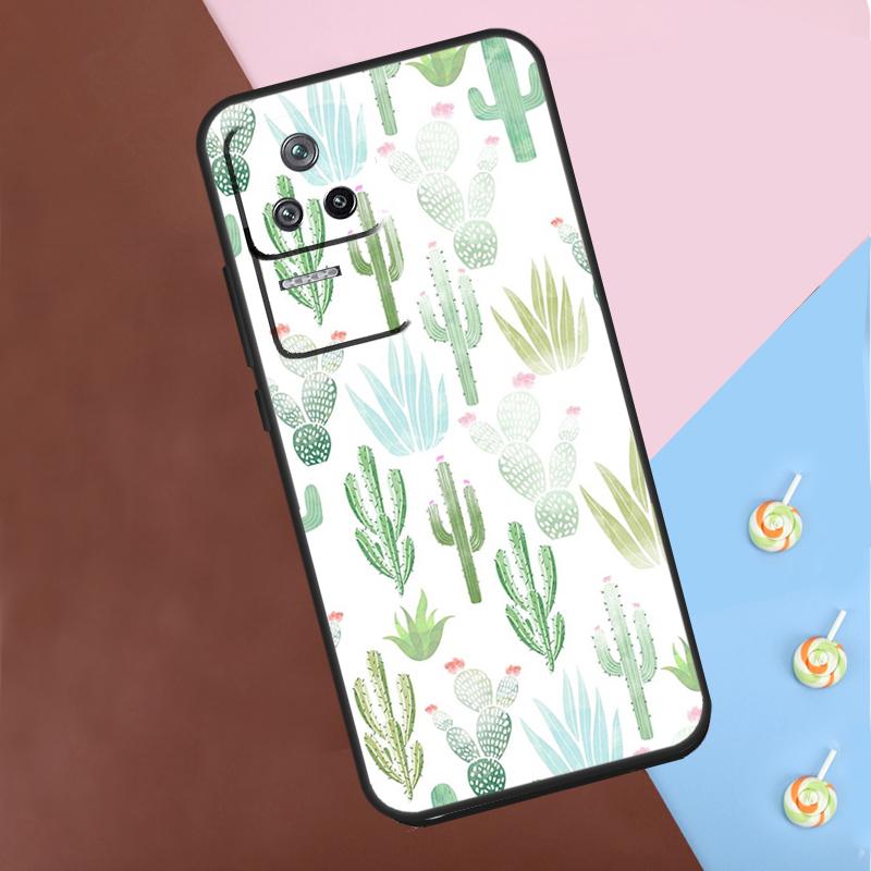 Plant Cactus Case For Xiaomi 13T Pro 14 12T 11T 12 13 Lite POCO F5 X3 X4 X5 X6 Pro M6 F3 F4 M5s Cover