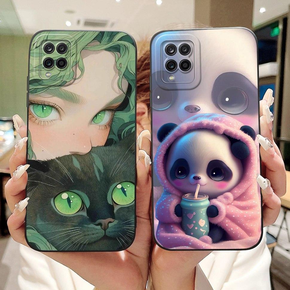 For Samsung Galaxy A12 Case Cute Cats Butterfly Soft Silicone Phone Cases For Samsung A12 A 12 GalaxyA12 ShockProof Back Cover