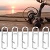 100 pcs Stainless Steel Oval Pin Powerful Fast Link Clip Fishing Tackle Interlock AccessoriesS