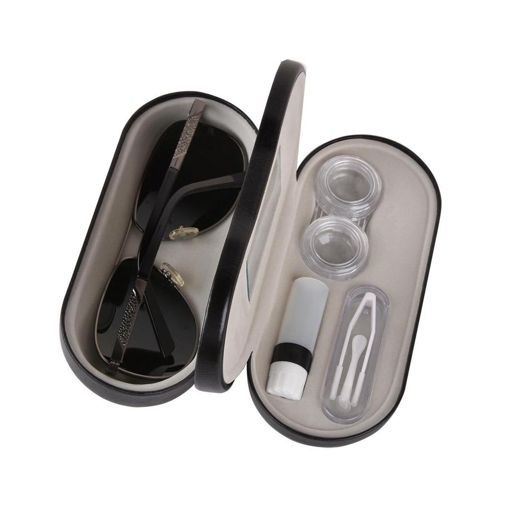 FZ017 Mittelgroßer Doppelschichtiger Kontaktlinsen- & Brillenbehälter