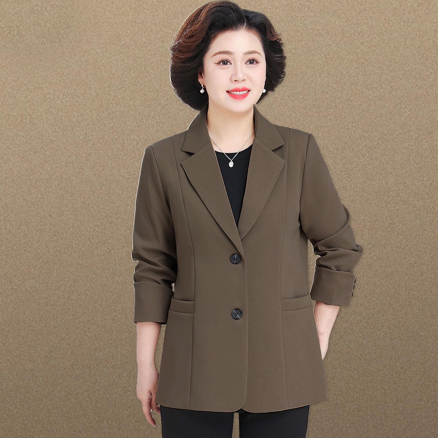 

Mom s Elegant Spring-Autumn Jacket: Stylish 2026 Fashion for Women 2XL [Recommended for 58-62.5 kg]
