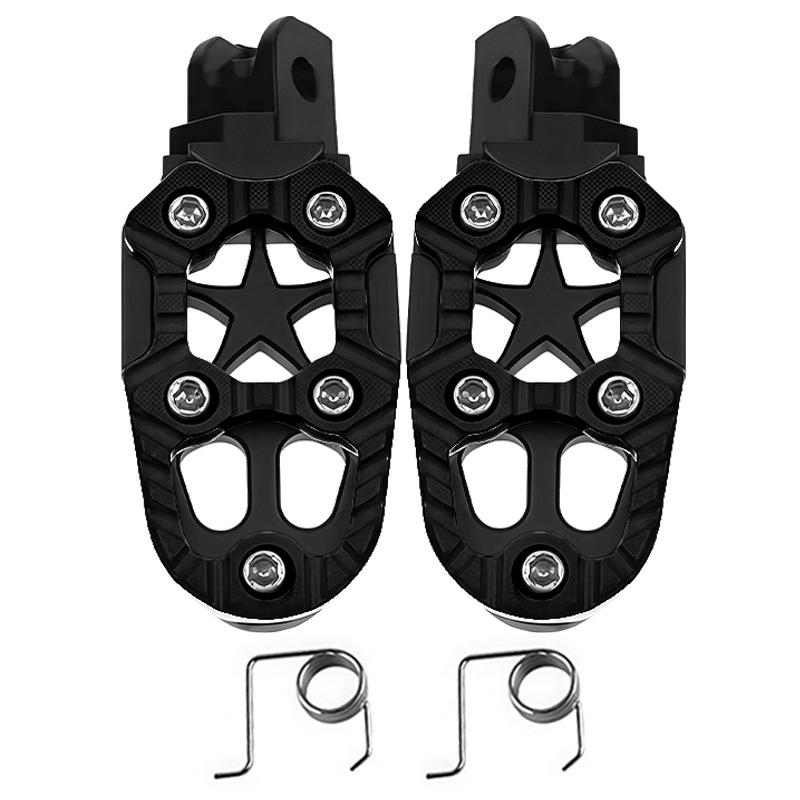 Motorcycle electric vehicle accessories modified pedal accessories aluminum alloy color pedal plate two-color pedal plate красный