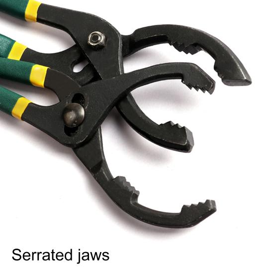 Univerzální klíč na olejový filtr 10 palců/12 palců, vroubkované čelisti, vysoký točivý moment, dílenské vybavení, kleště na olejový filtr, mechanická údržba