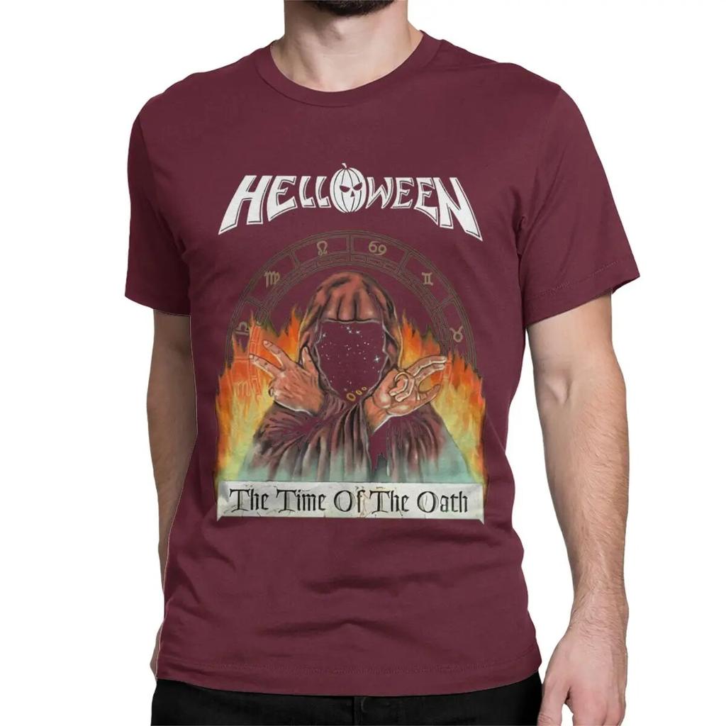 Helloween Metal pro unisex dámská trička The Time of the Oath Legrační trička Tričko s krátkým rukávem Čistá bavlna Nový příchod Topy