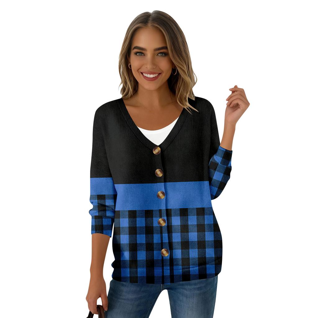 Moteriškos mados ilgomis rankovėmis kalėdinis sniego senelis snaigių rašto striukė megztinis