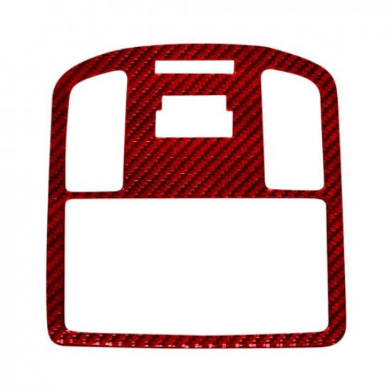 Red Carbon Fiber Interior Overhead Console Frame Cover Trim For Toyota Hilux