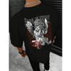New European and American Men's Summer Little Angel Print Comfortable and Breathable Round Neck T-shirt Outdoor High Street Top