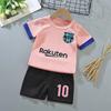Conjunto de camiseta y pantalones cortos para niños, cómodo, hipoalergénico y transpirable, adecuado para deportes y uso diario
