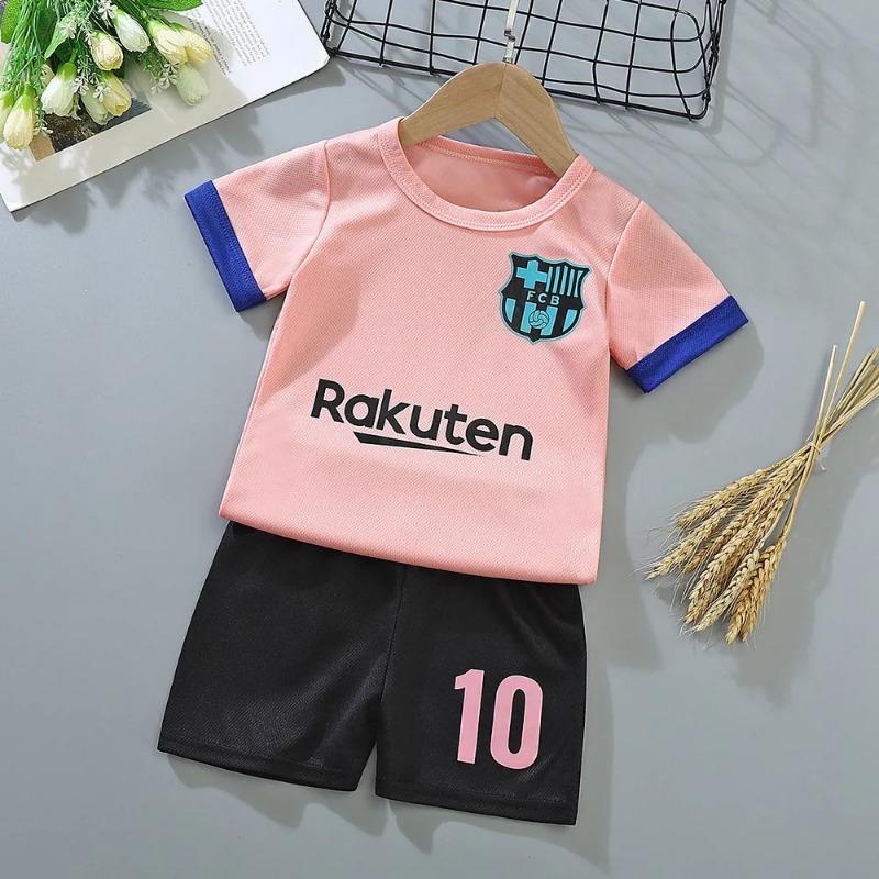 Conjunto de camiseta y pantalones cortos para niños, cómodo, hipoalergénico y transpirable, adecuado para deportes y uso diario