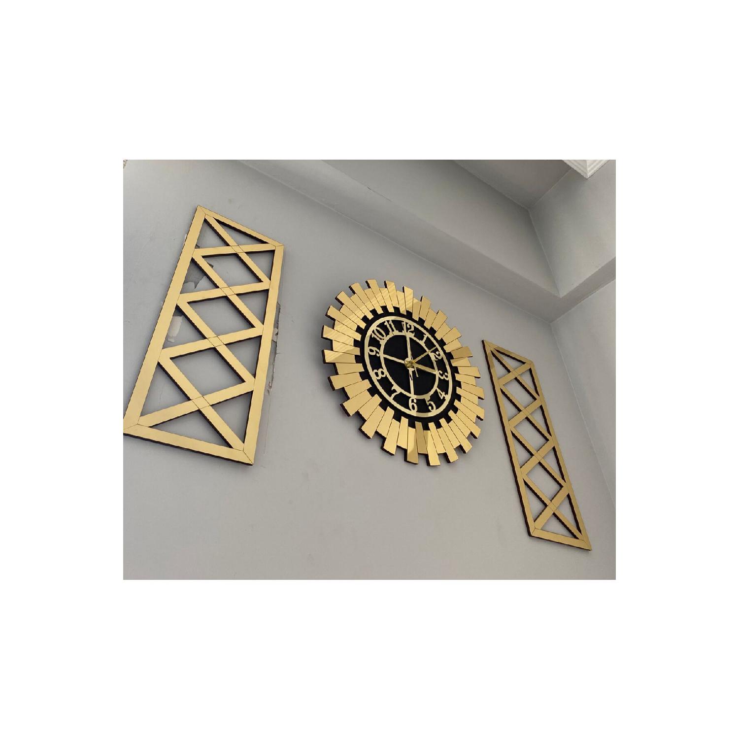 

Роскошные настенные часы, золотой набор, 3, 50 см, декоративные турецкие цифры, стильные 25x60 см, 2 шт., перекрестные столы
