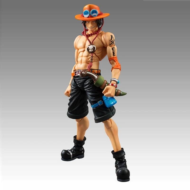 18CM Anime Figure One Piece Action Ace Fire Fist Escal D Ace Luffy Brother High Quality Toys Japan Anime Collectible Figurines PVC Model High