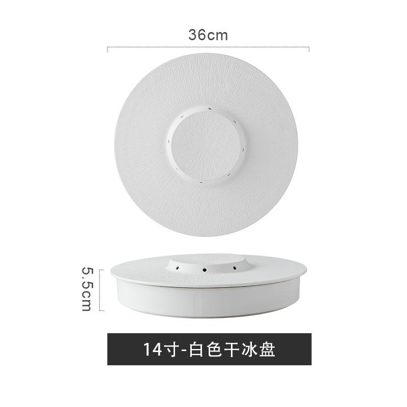 Japanische Kreative Trockeneisplatte Keramik Hotel Clubhaus Sashimi-Platte Künstlerische Konzeptplatte Meeresfrüchte Sushi High-End Eisplatten-Set