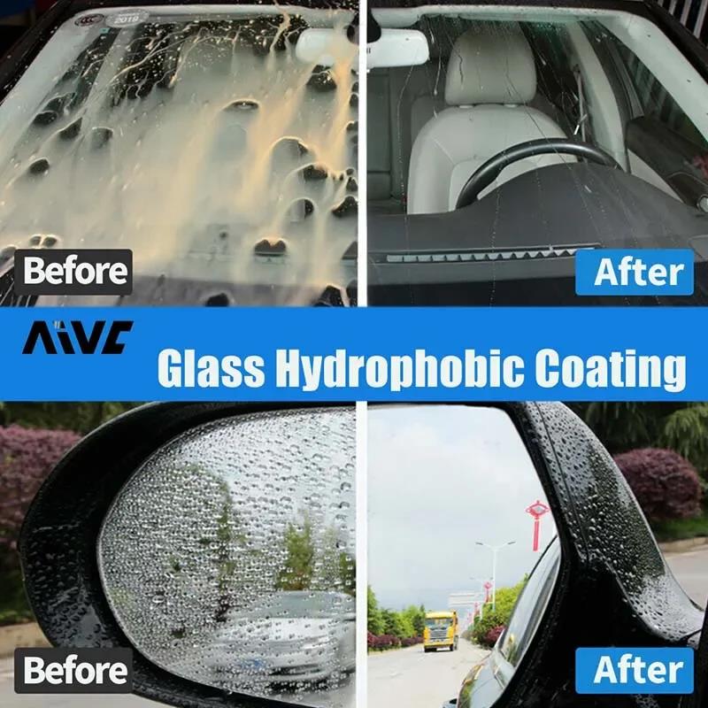 Car Windshield Nano Water Repellent Rain Proof Anti Fog Coating Agent Glass Hydrophobic Spray For Vehicle Mirror Window Hoses Windshield Washer 1