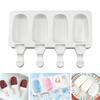 4 Cell Silicone Mold Ice Cream Mold Ice Tray Mold Popsicle Mold DIY Ice Cream Mould Ice Pop Maker Mould Ice Cube Tray Ice Mold