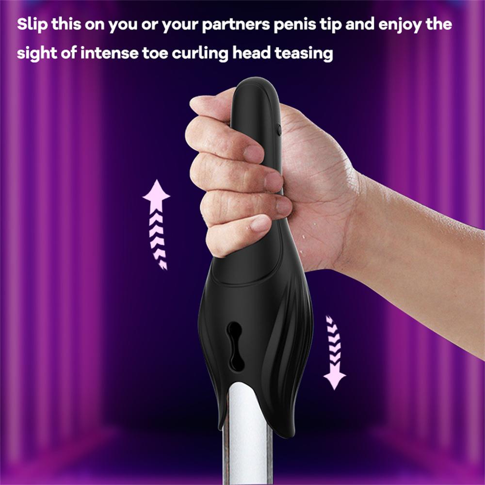 Male Masturbator Vibrator Penis Massager Glans Exerciser Delay Endurance Tongue Licking Stimulator Sex Toys for Men Couples