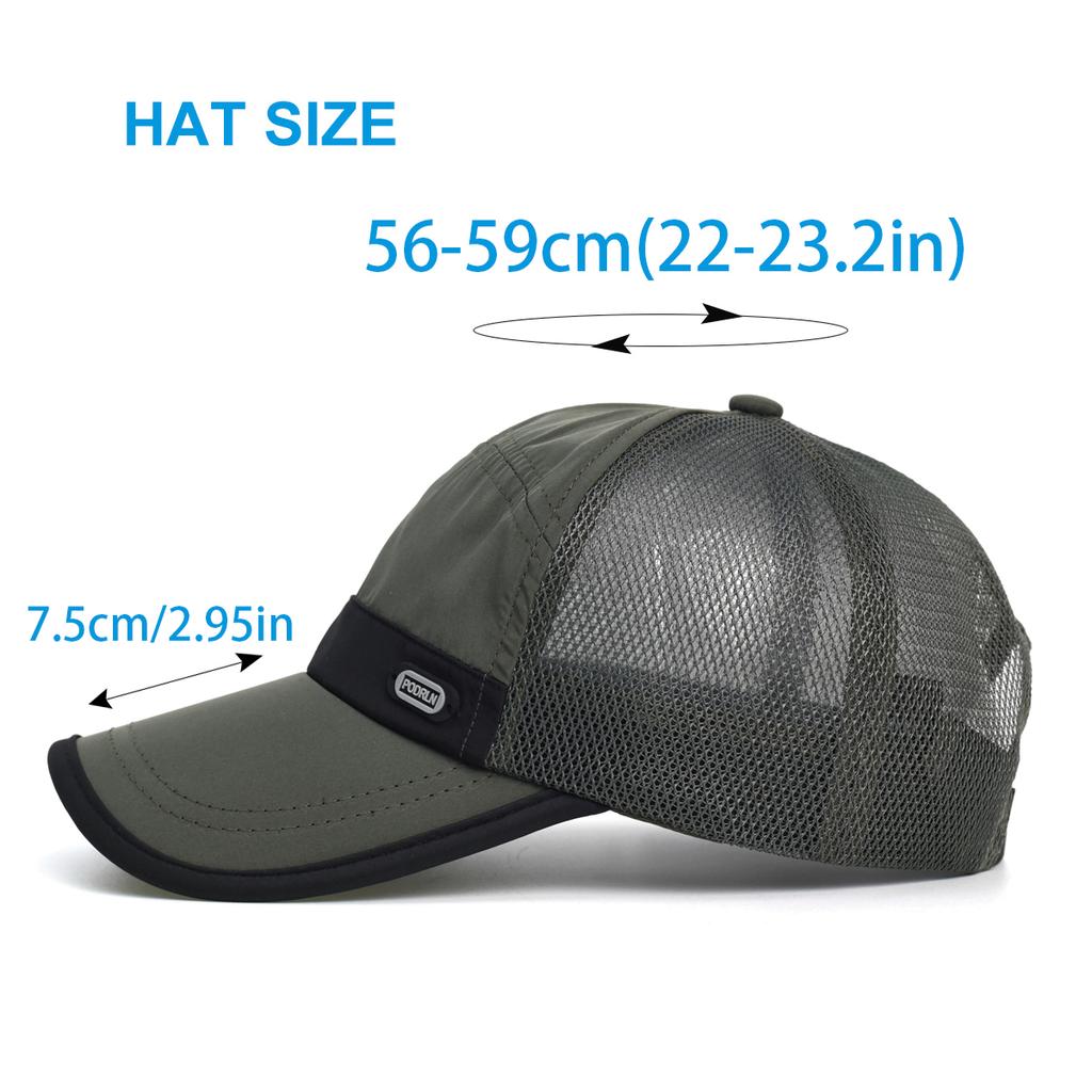 Summer Mesh Baseball Cap Men Women Breathable Dad Hat Adjustable Solid Trucker Style Low Profile Caps