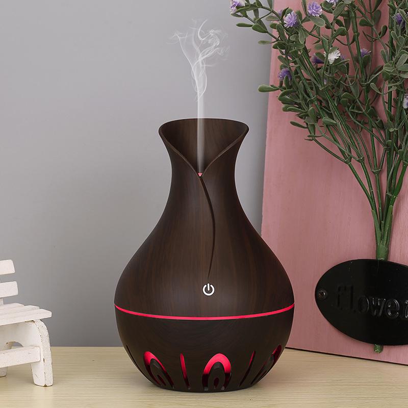 Creative USB Fog & Wood Grain Aromatherapy Humidifier with Custom Logo Option