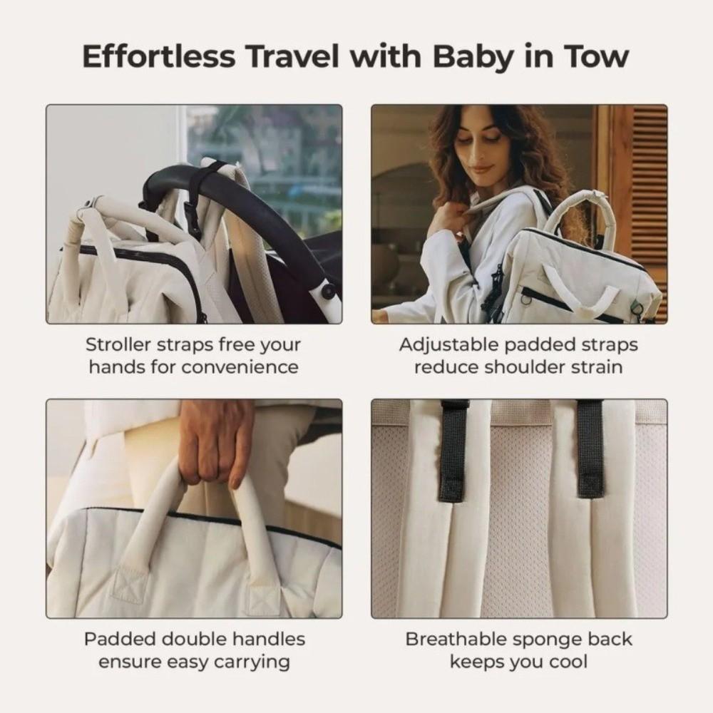 Fashion Multi Functional Backpack Polyester Diaper Bag Durable Shoulders Backpack Child Care