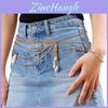 Female Summer Gold Pearl Multilayer Body Chain With Lobster Clasp For Fashion Trendy Wear