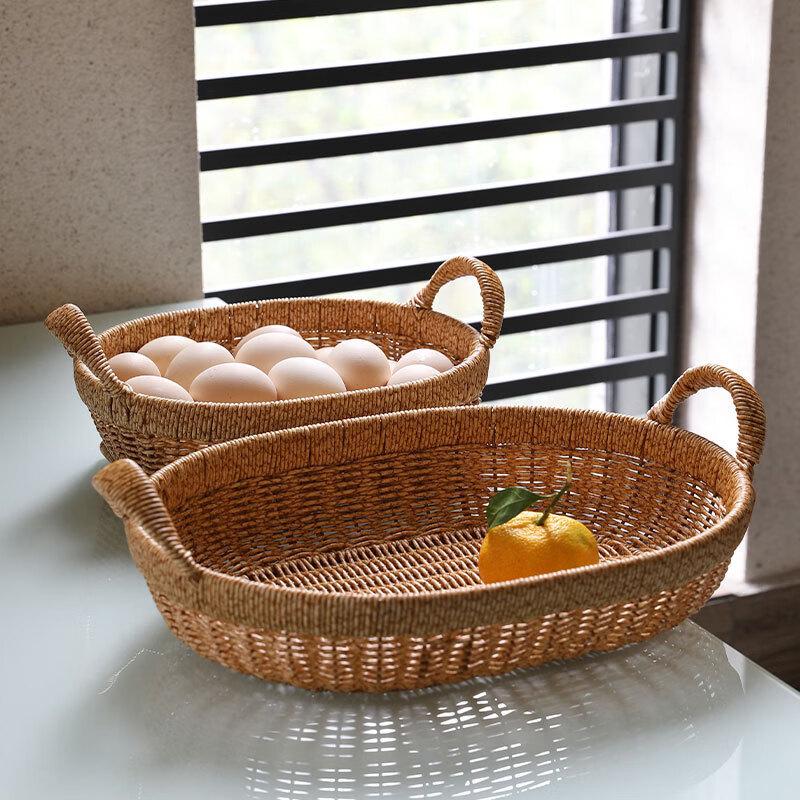 Japanese Style Rattan Woven Serving Tray