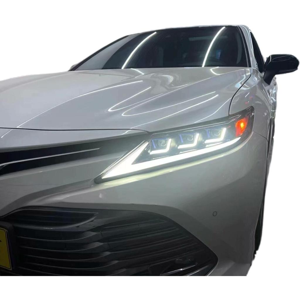 LED Headlight Assembly for 2018-2020 Toyota Camry (US Version, Three-Lens, White)